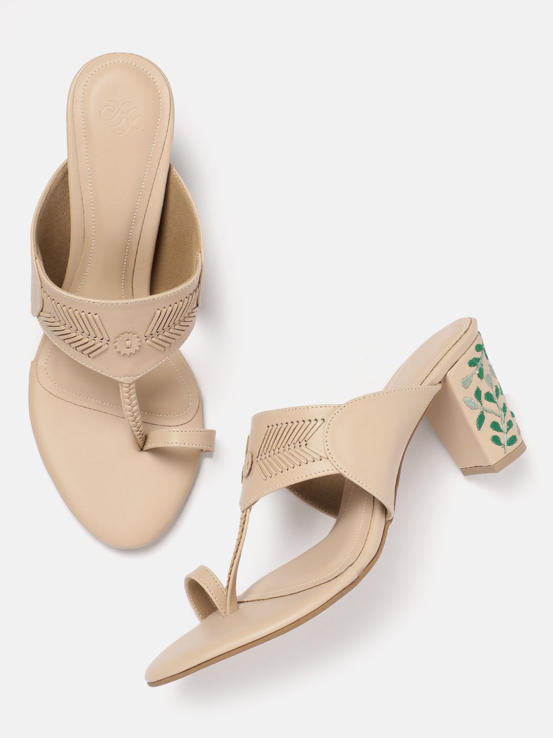 House of Pataudi Ethnic Motif Design Block Heels