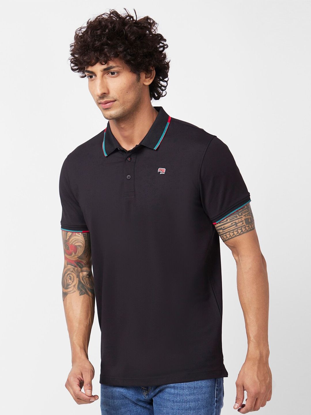 SPYKAR Polo Collar Slim Fit Cotton Casual T-Shirt