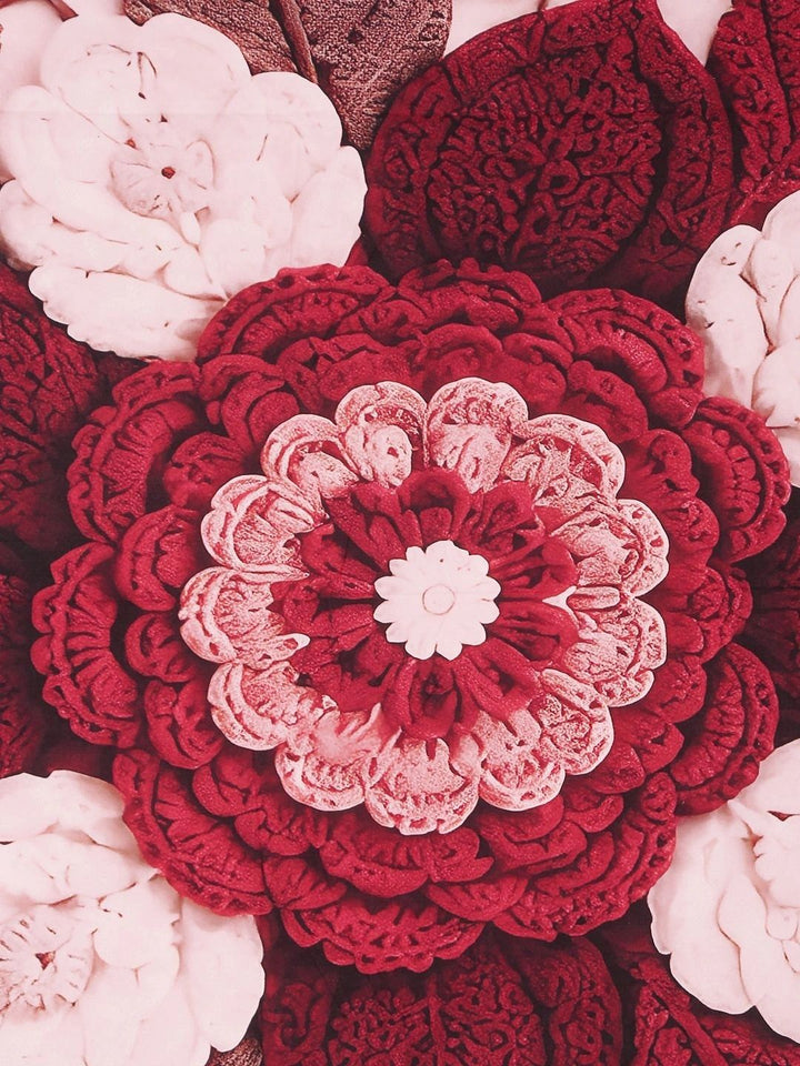 Moda Rapido X KLOTTHE Maroon & Pink Floral 400 TC Cadar King dengan 2 Sarung Bantal
