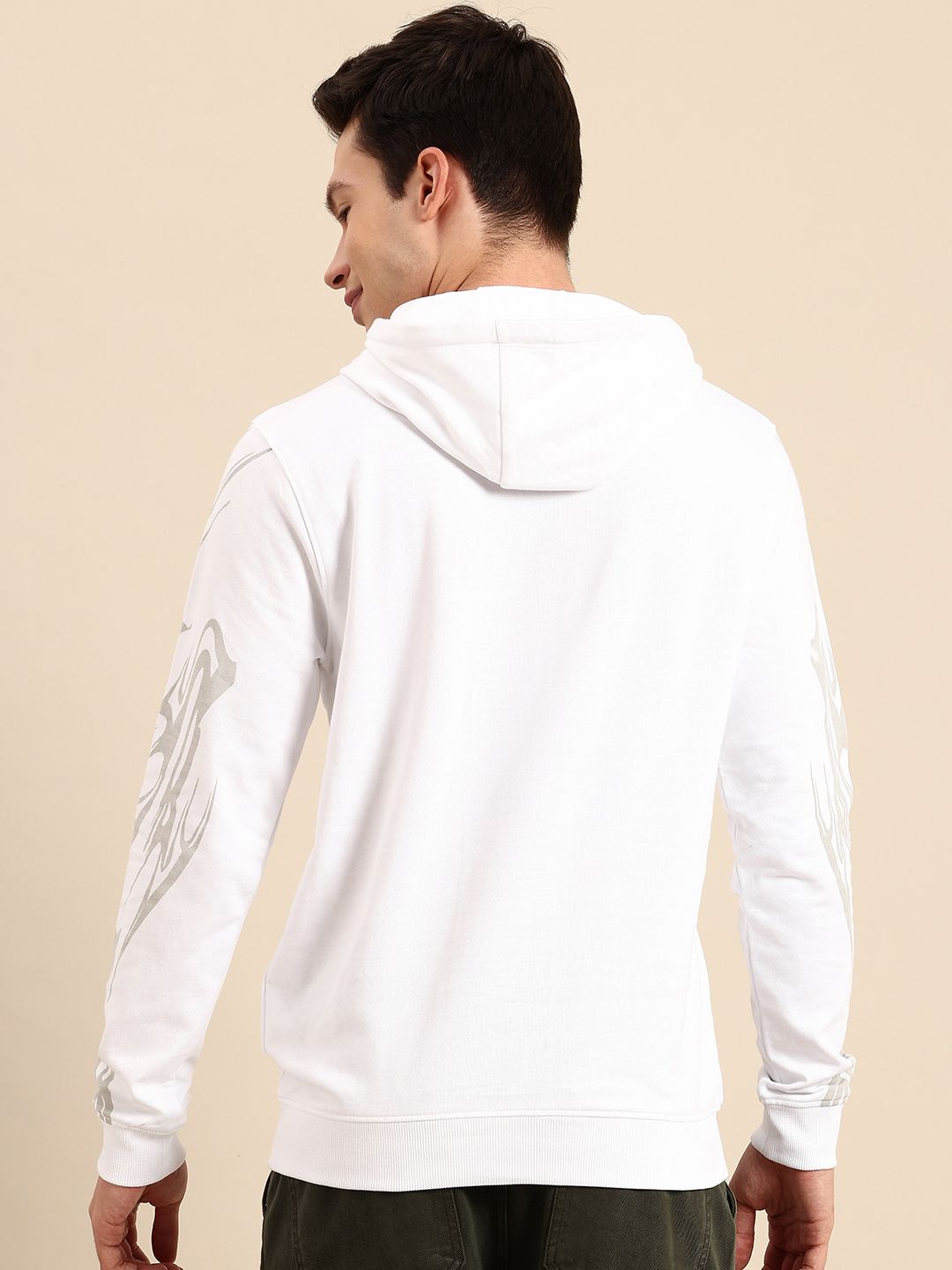 Being Human Brand Logo Printed Hooded Pure Cotton Sweatshirt