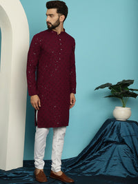 SOJANYA Embroidered Pure Cotton Kurta with Churidar