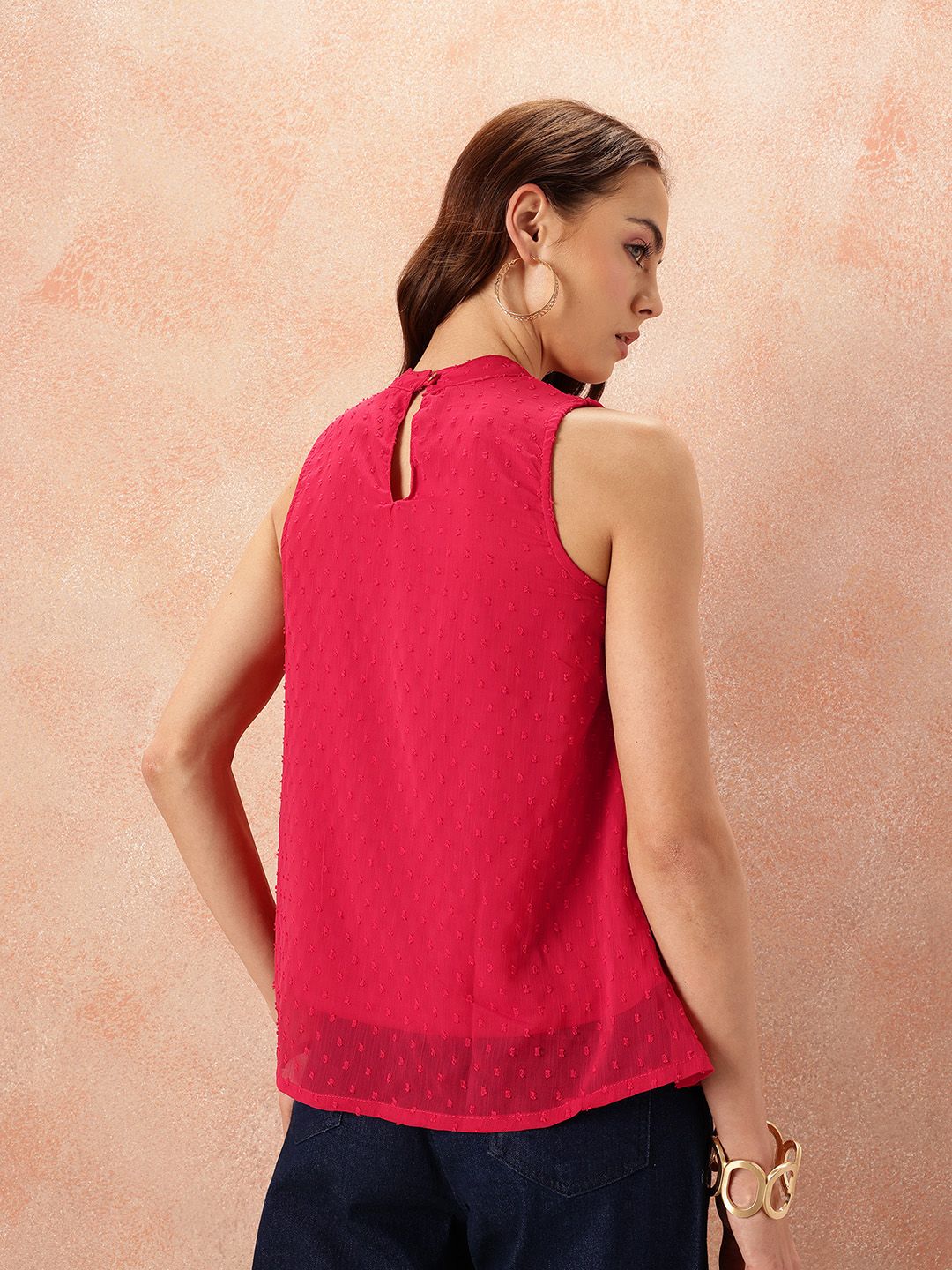 all about you Dobby Textured Sleeveless Top