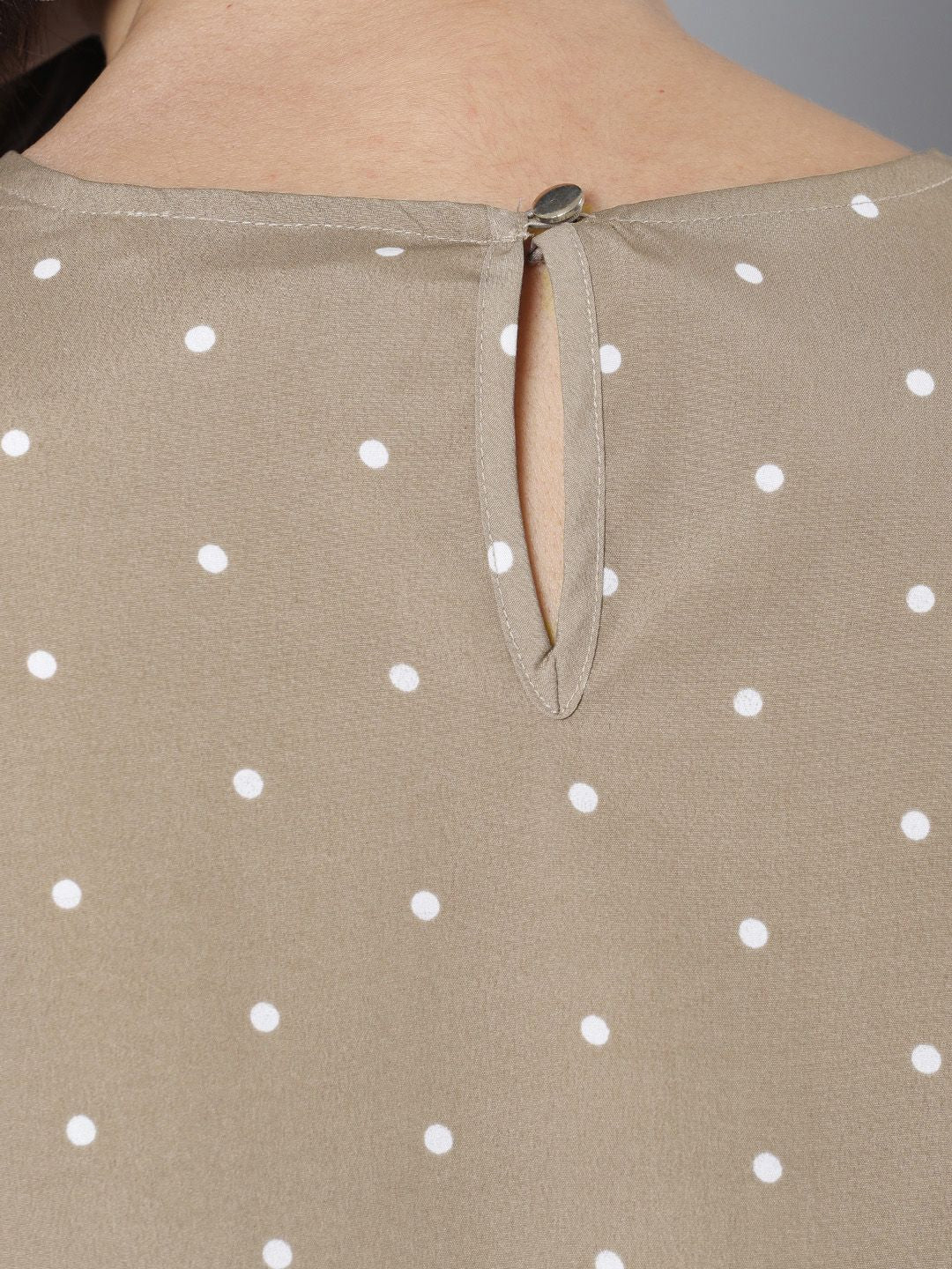 Tokyo Talkies Women Taupe Printed Top