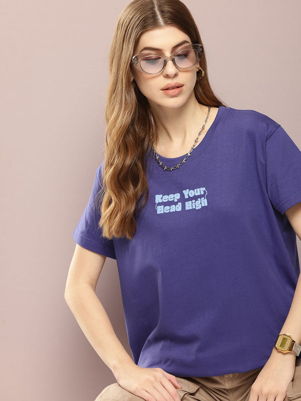 DILLINGER Typography Embossed Pure Cotton Boxy T-shirt