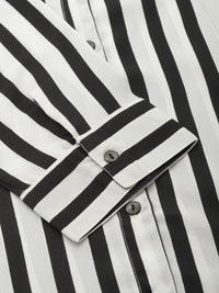 Style Quotient Smart Opaque Striped Semi Formal Shirt