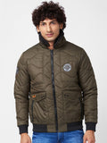 SPYKAR Mock Collar Quilted Jacket