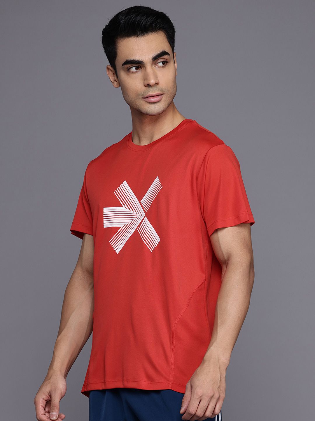 HRX by Hrithik Roshan Men Brand Logo Printed Rapid-Dry Training T-shirt