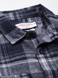 The Indian Garage Co Pure Cotton Slim Fit Checked Casual Shirt