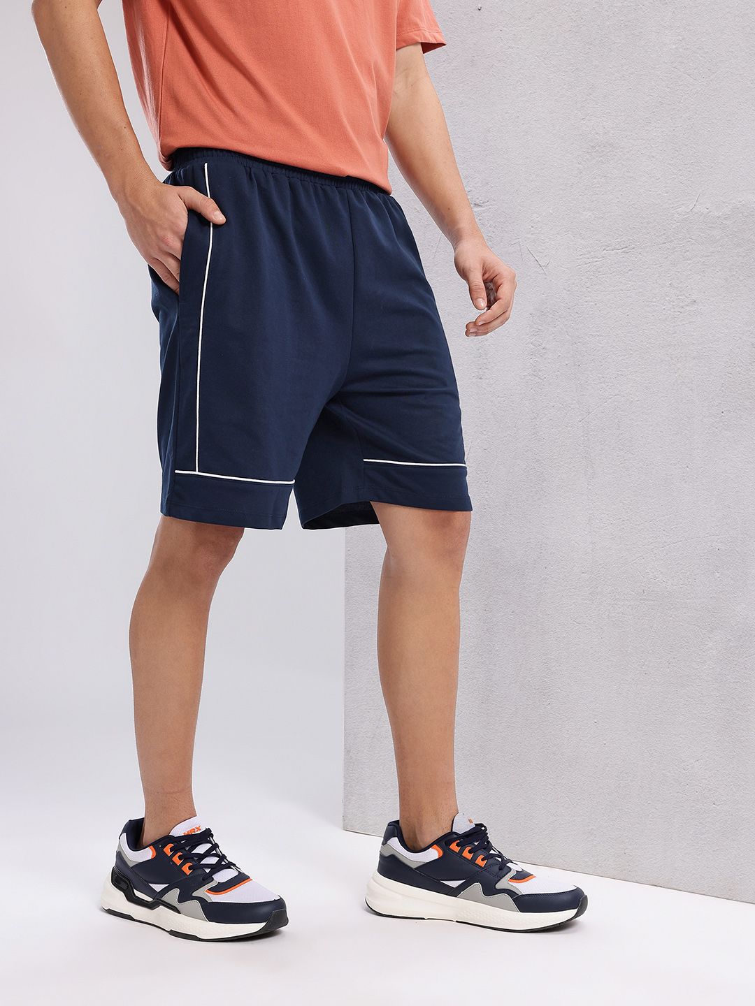 HRX by Hrithik Roshan Men Lifestyle Brand Logo Print Above Knee Shorts