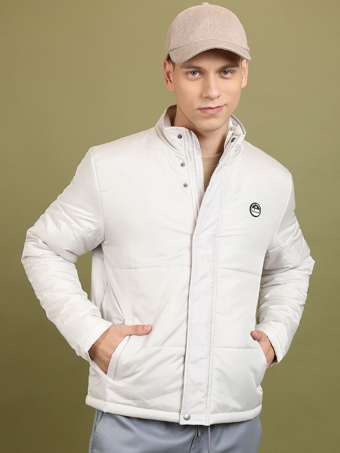 HIGHLANDER Mock Collar Padded Jacket