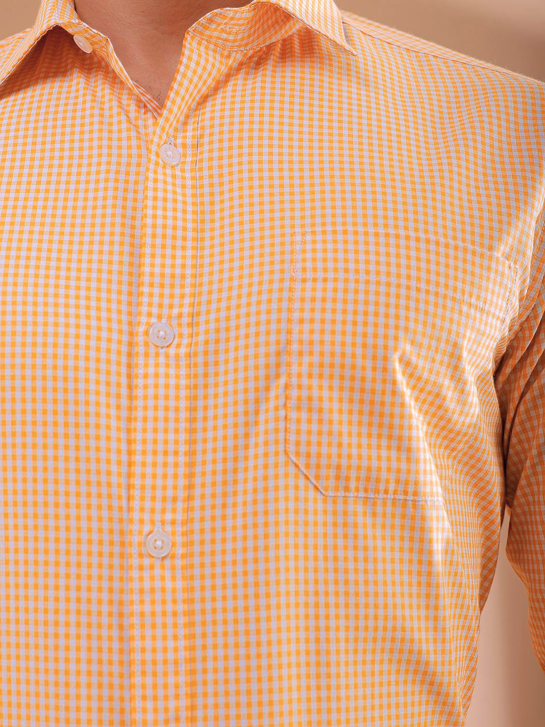 The Indian Garage Co. X Luxe Men Slim Fit Micro Checks Formal Shirt