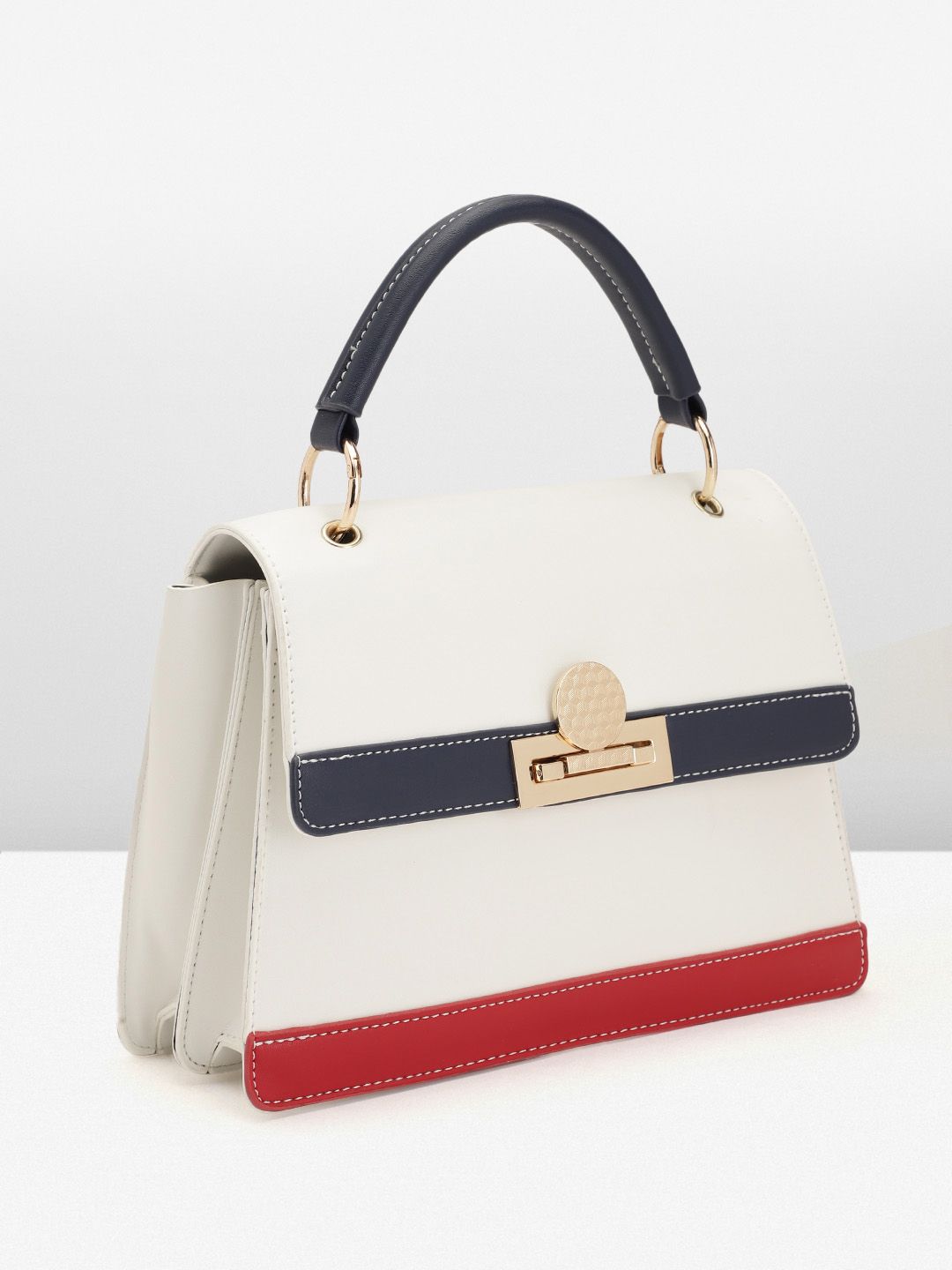 Lino Perros Colourblocked Structured Satchel Bag