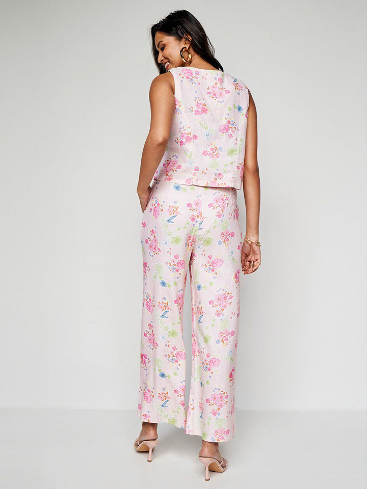 AND Floral Printed Top With Trousers Set