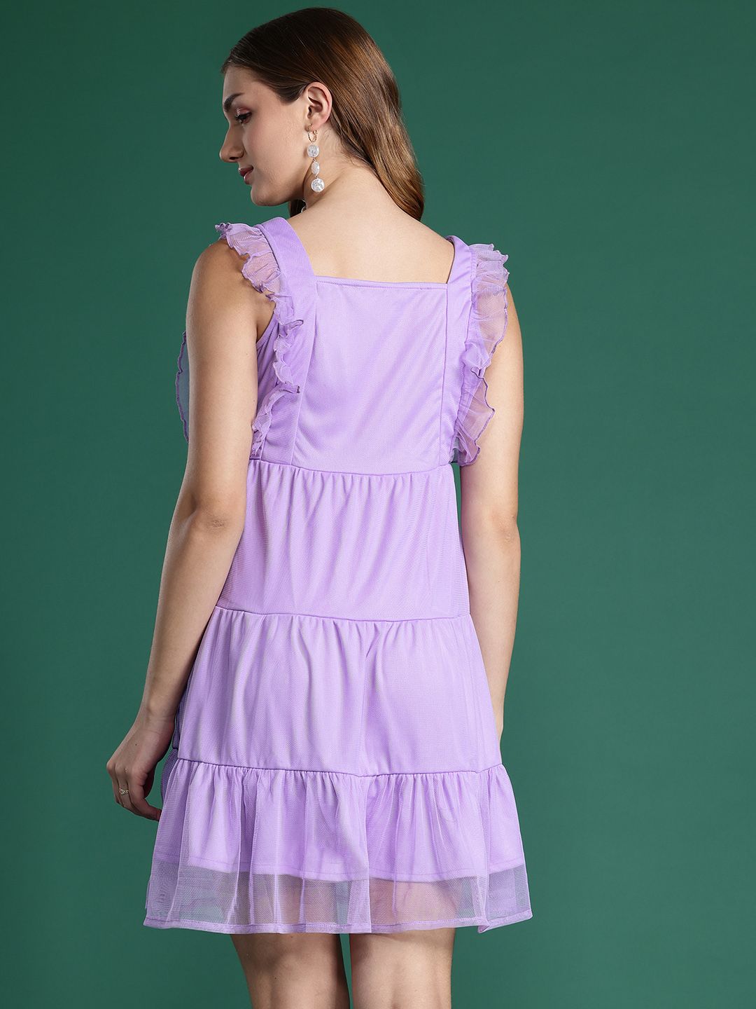 DressBerry Ruffled Net A-Line Dress