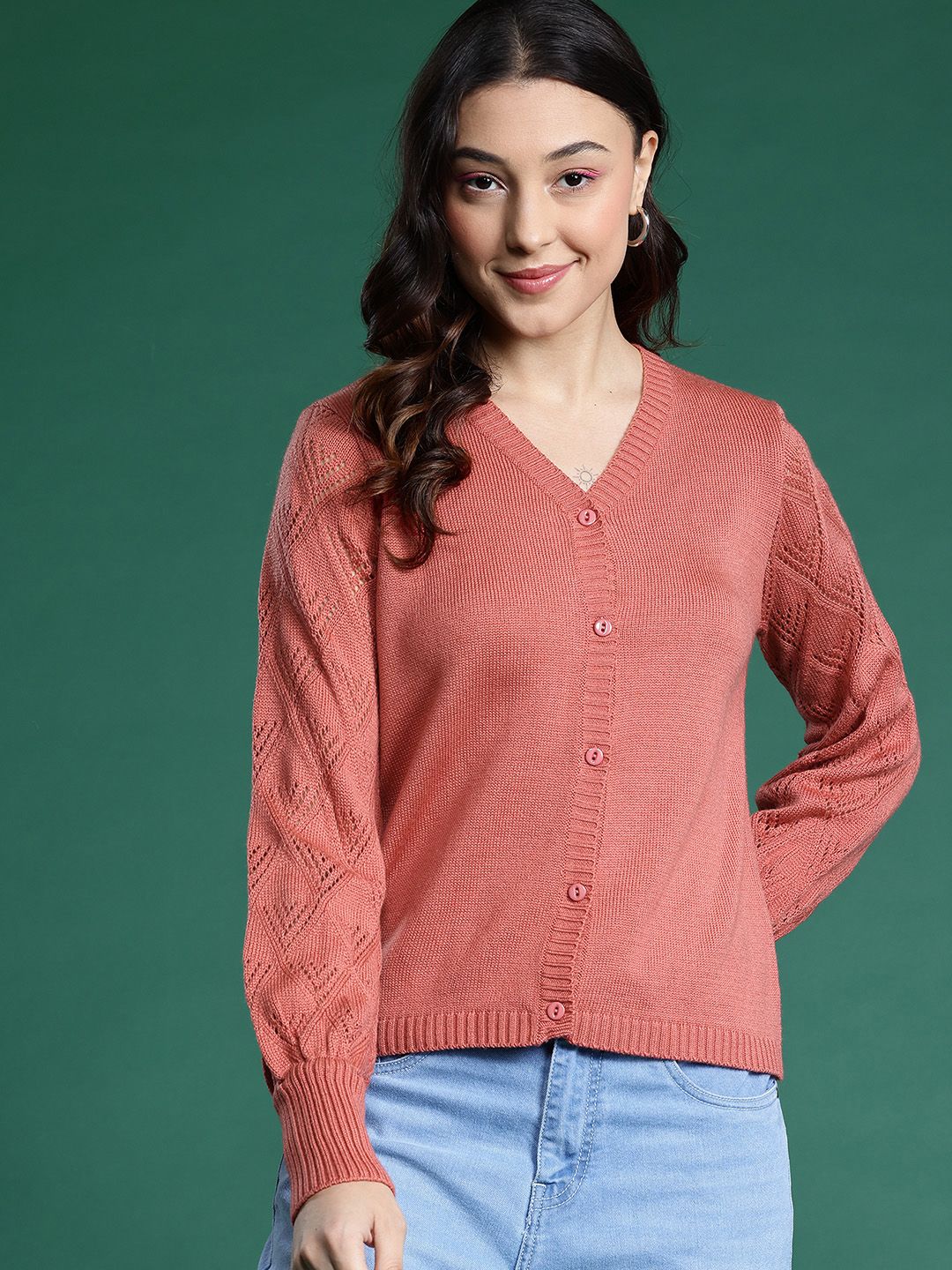 DressBerry Open-Knit Cardigan