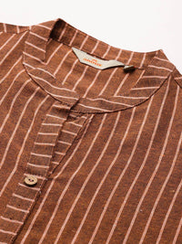 Anouk Striped Sleeveless Kurta