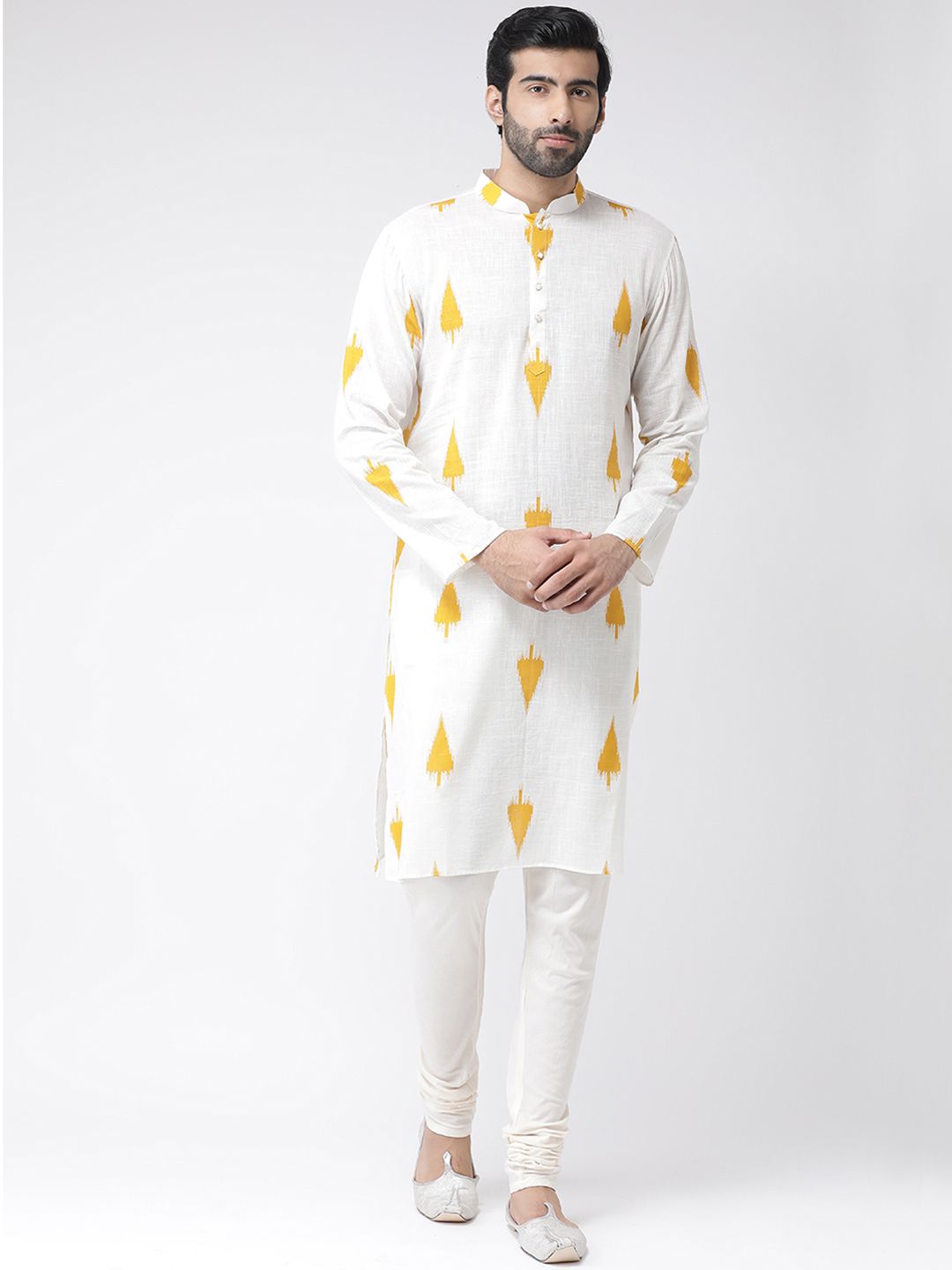 KISAH Men Printed  Regular Fit Ikat  Kurta