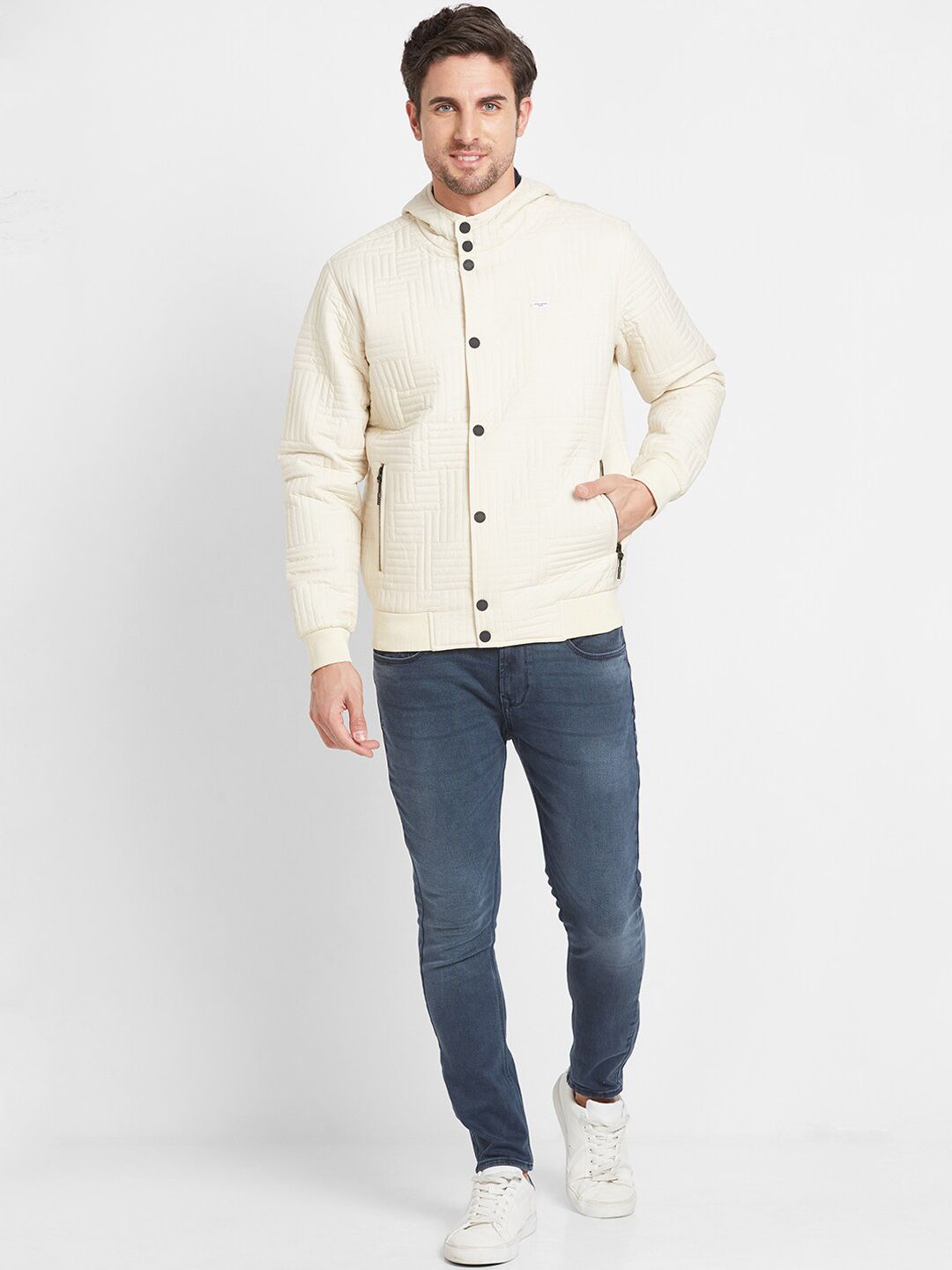 Being Human Self Design Hooded Bomber Jacket