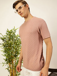 Thomas Scott Men Knit Textured Round Neck T-shirt