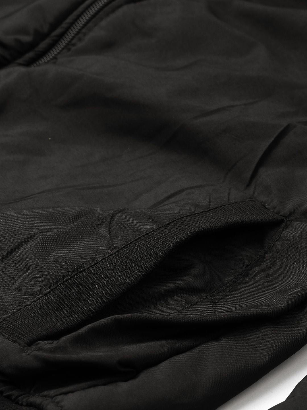 Campus Sutra Men Black Solid Windcheater