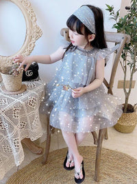 YK Girls Cotton Embellished A-Line Dress