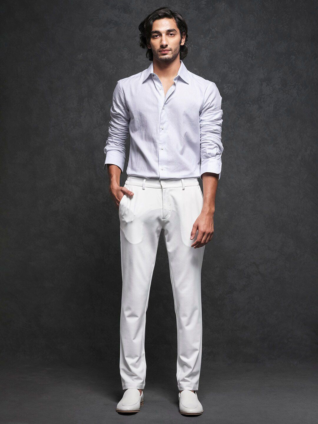 RARE RABBIT Men Broad Slim Fit Cotton Shirt