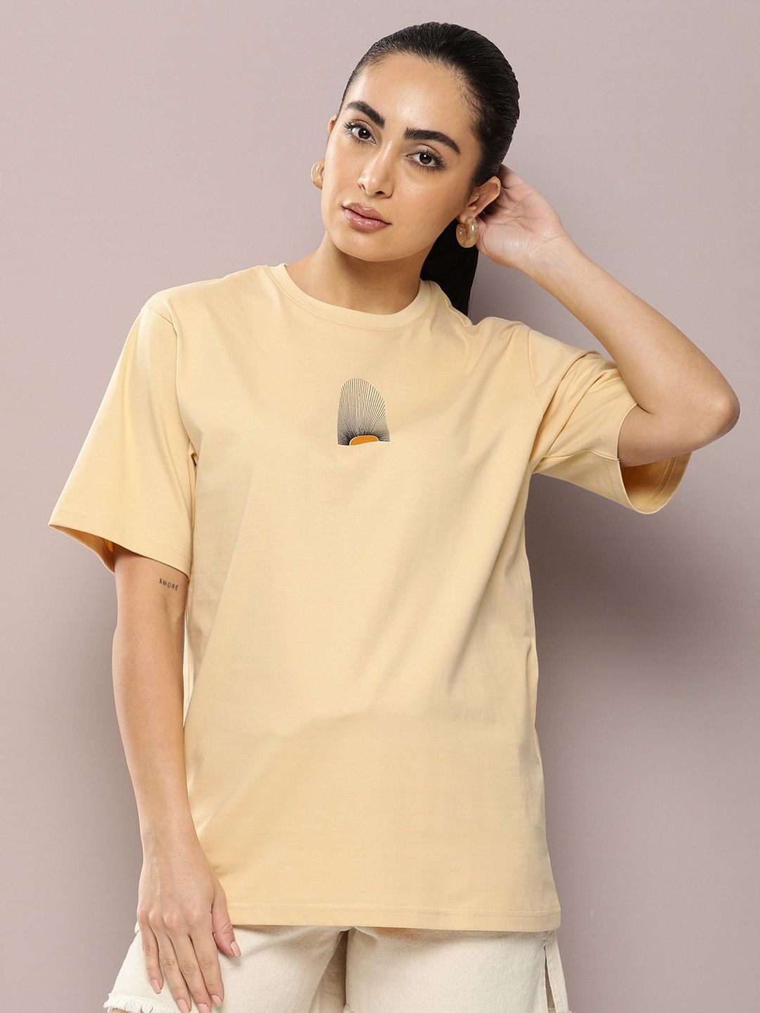 DILLINGER Graphic Printed Oversized Pure Cotton T-Shirt