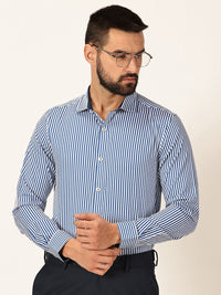 Thomas Scott Premium Striped Spread Collar Long Sleeves Formal Shirt