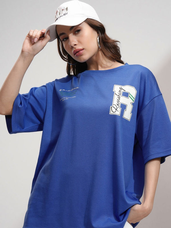 Tokyo Talkies Women Printed Drop-Shoulder Oversized Tshirt