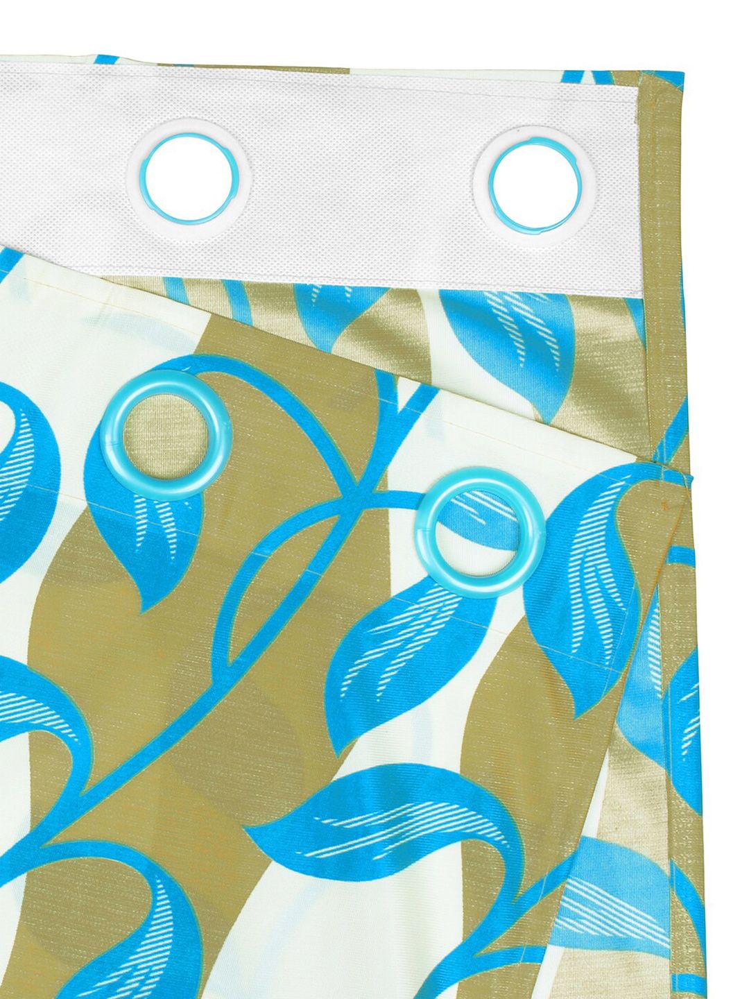 Story@home 2 Pieces White & Green Floral Door Curtains