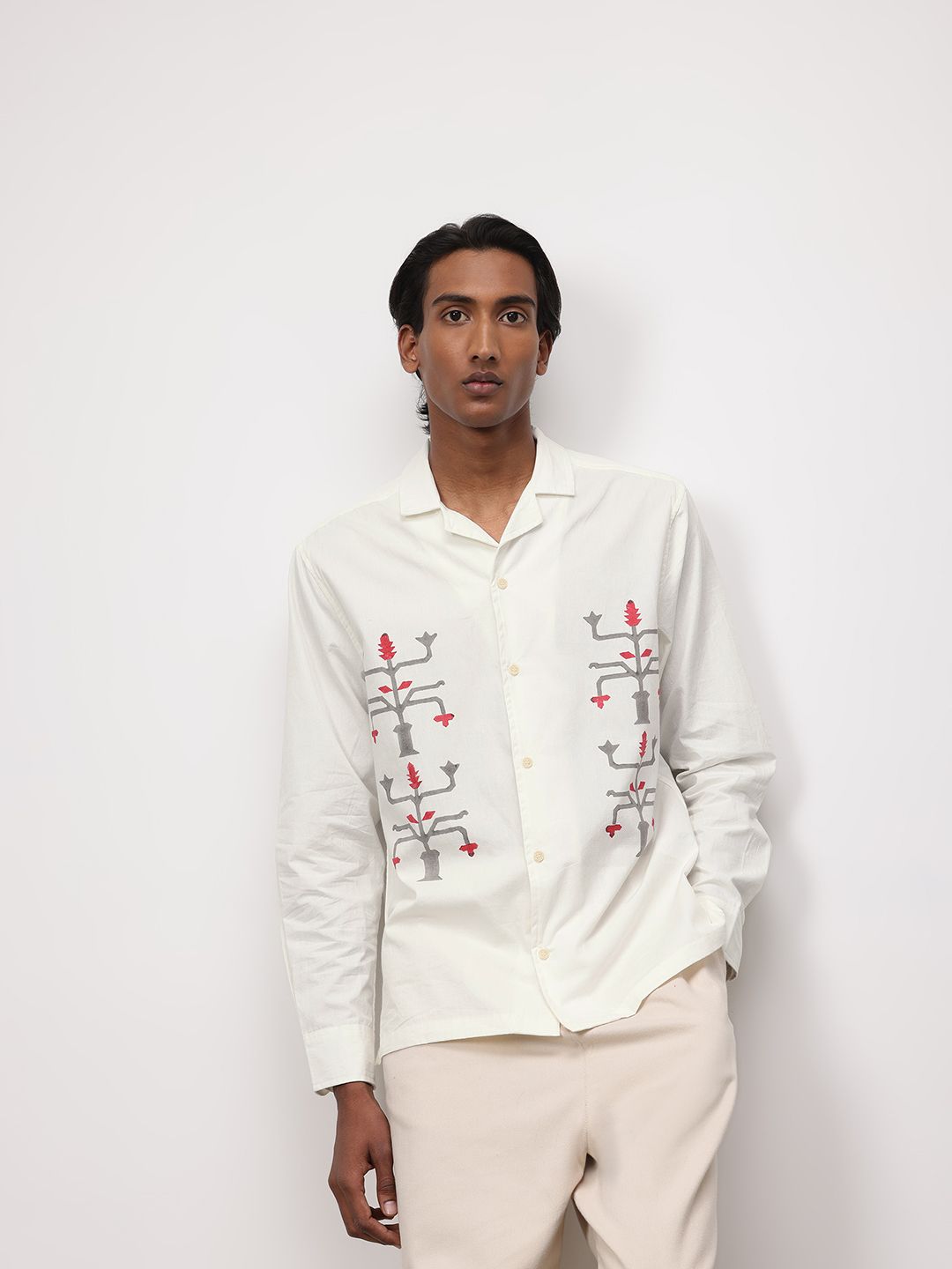 ether Artisan Hand Block Abstract Printed Casual Shirt
