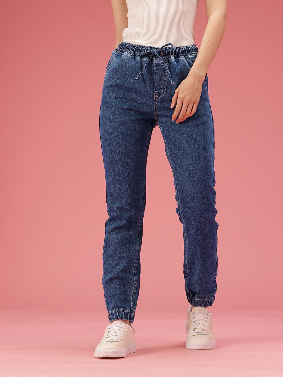 DressBerry Women High-Rise Light Fade Stretchable Jogger