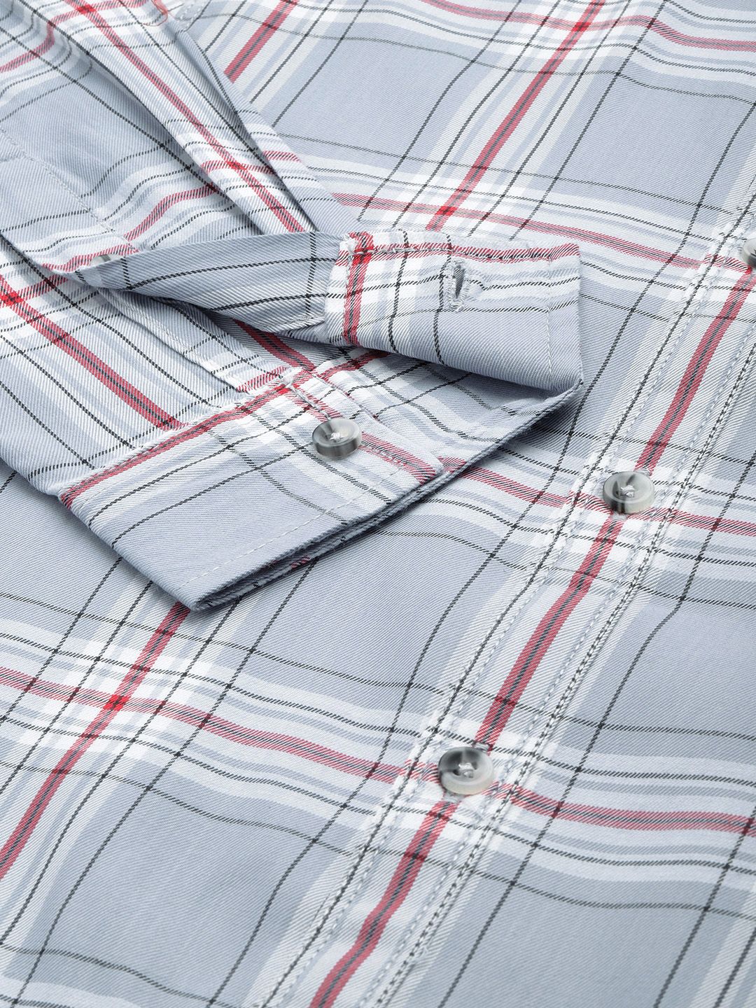 The Indian Garage Co Men Slim Fit Opaque Checked Casual Shirt
