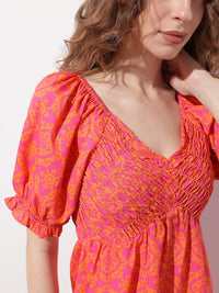 DressBerry Smokin' Hot Printed Empire Dress