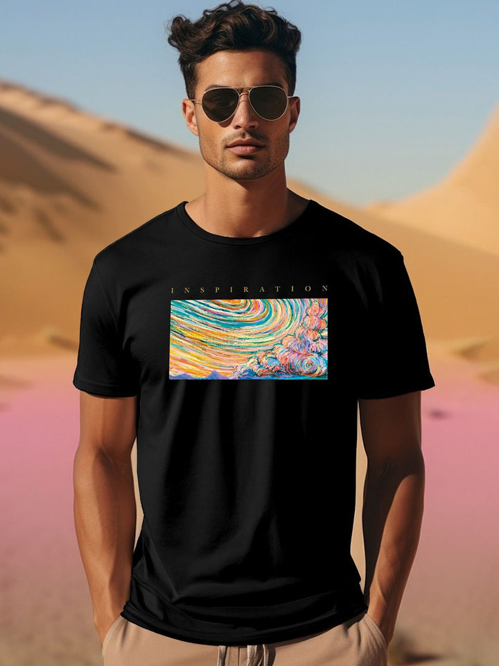 ADRO Men Printed Cotton T-shirt