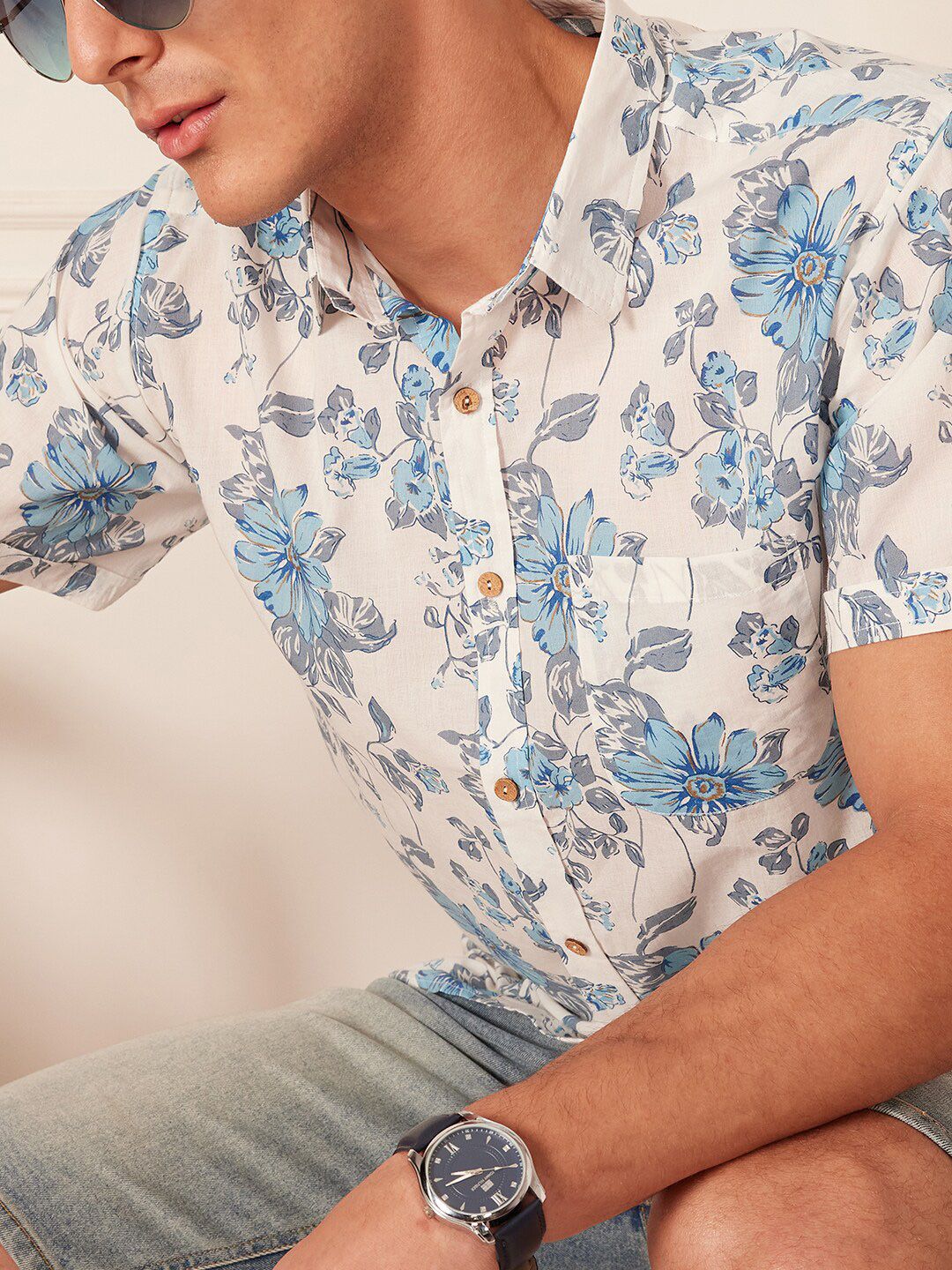 DENNISON Men Smart Block Printed Casual Shirt