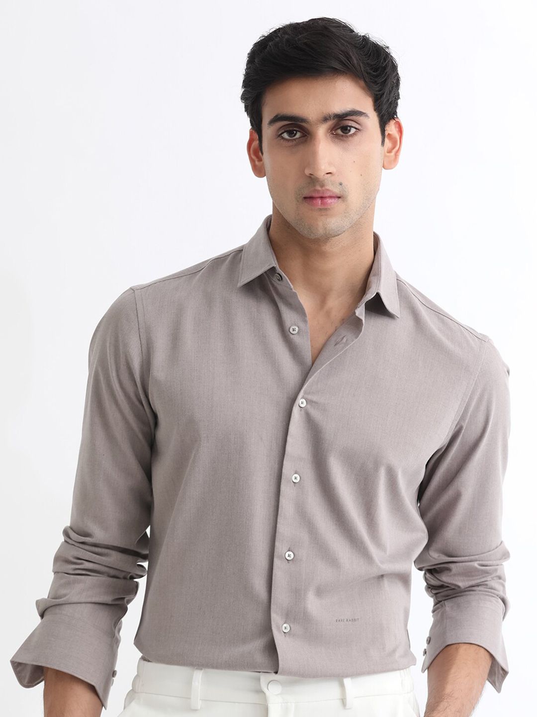 RARE RABBIT Men Gunjan Slim Fit Cotton Shirt