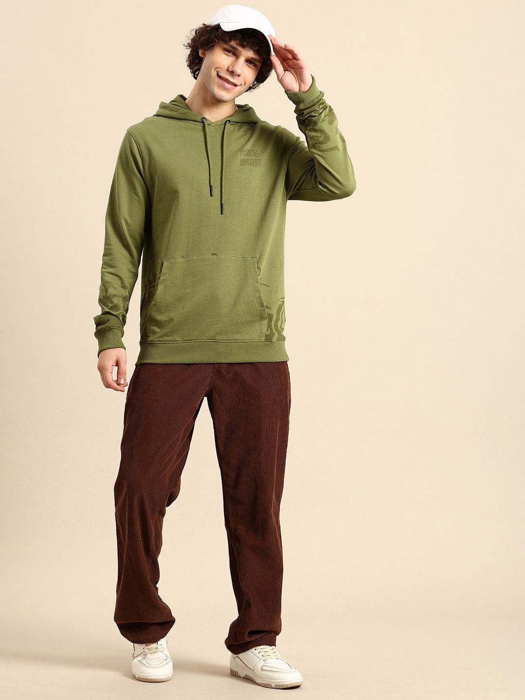 Being Human Hooded Pure Cotton Sweatshirt