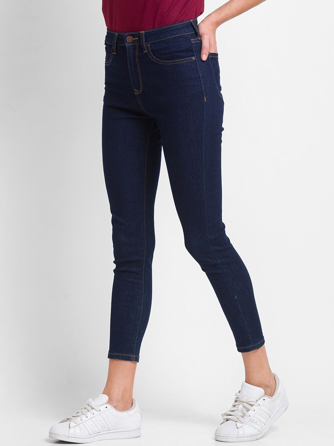 SPYKAR Women Blue Super Skinny Fit High-Rise Jeans