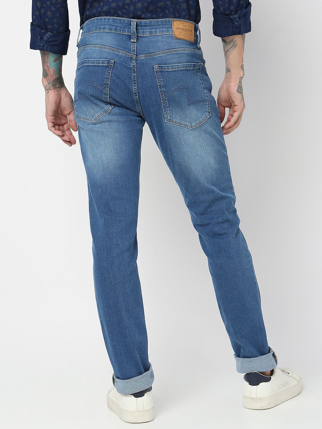 SPYKAR Men Skinny Slim Fit Low-Rise Light Fade Stretchable Jeans