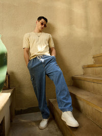 DENNISON Korean Baggy Fit Cargo Jeans