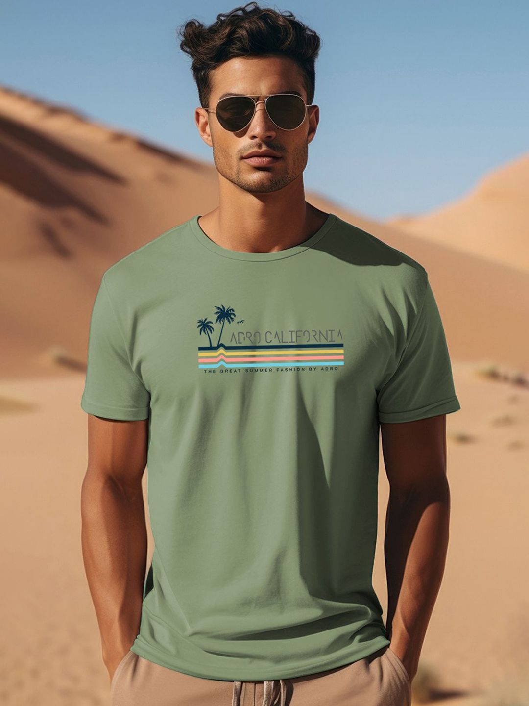ADRO Men Printed Cotton T-shirt
