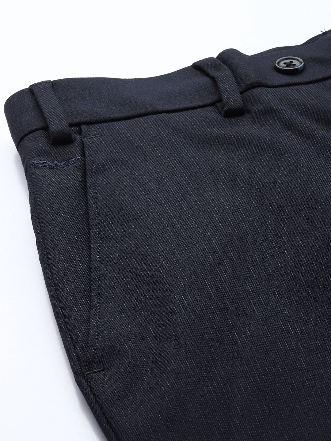 Park Avenue Men Striped Slim Fit Formal Trousers