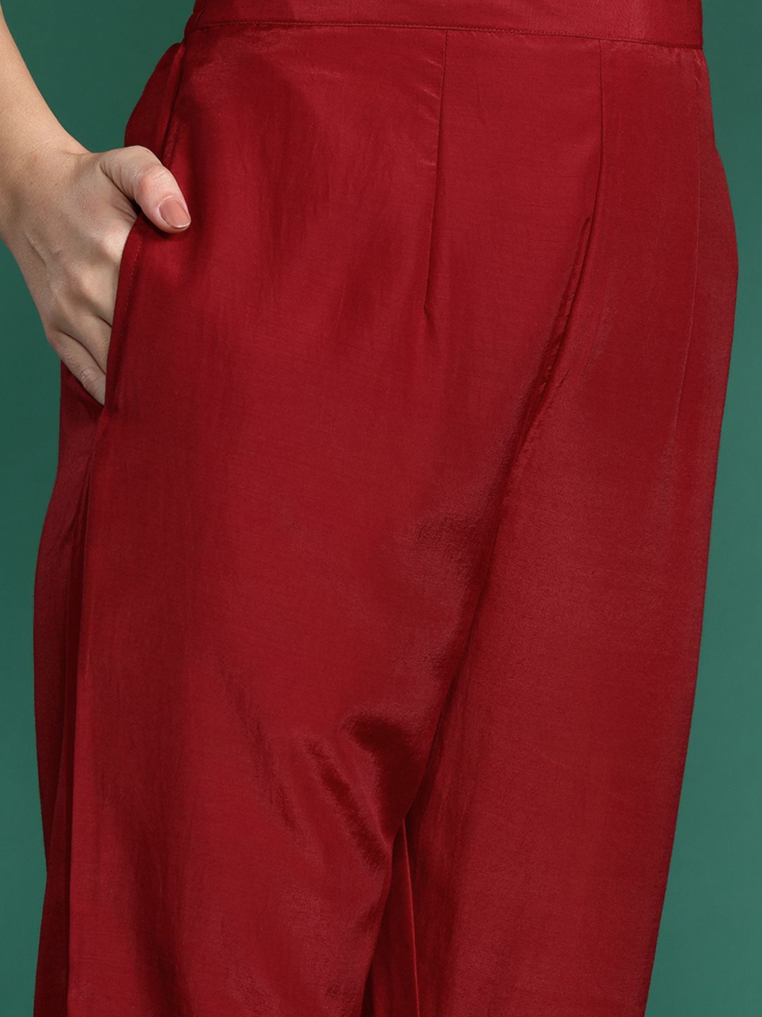 Indo Era Ethnic Motifs Embroidered Sequinned Kurta with Trousers & Dupatta
