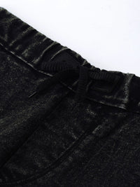 Urbano Fashion Men Black Slim Fit Mid-Rise Clean Look Acid Wash Stretchable Jogger Jeans