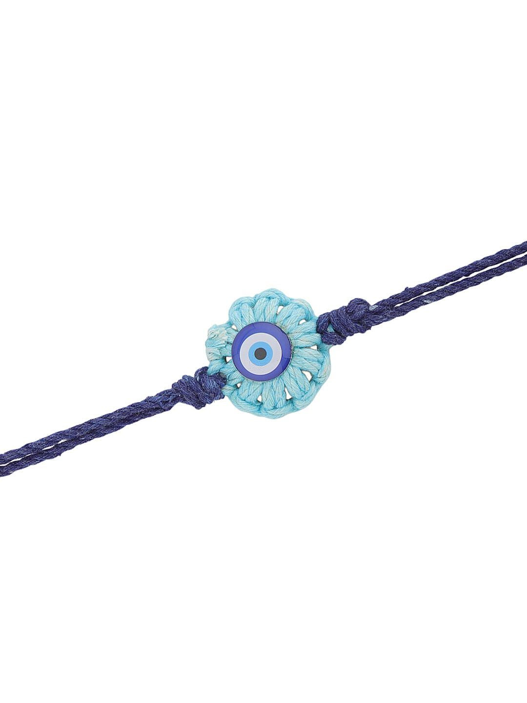 Voylla Nazar Evil Eye Crocheted Bhaiya Bhabhi Rakhi