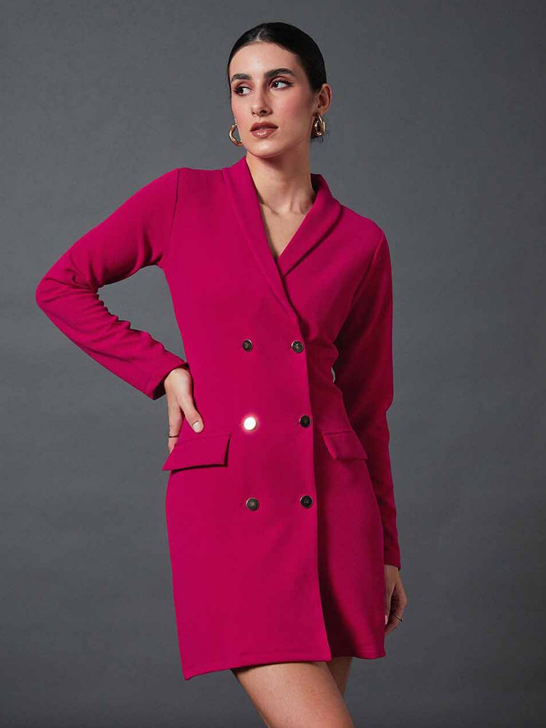 SASSAFRAS worklyf Shawl Collar Sheath Blazer Dress