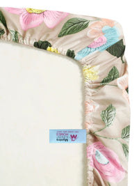 Myntra Elegant Homes Beige Floral 400 TC King Bedsheet with 2 Pillow Covers