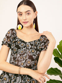 STREET 9 Floral Printed Fit & Flare Dress