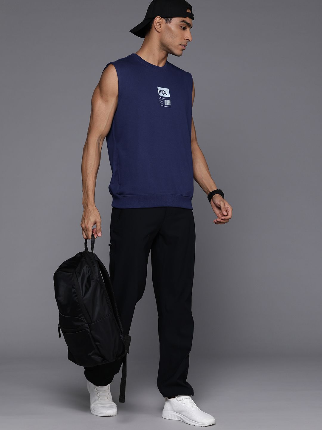 HRX by Hrithik Roshan Men Brand Logo Detail Sweatshirt